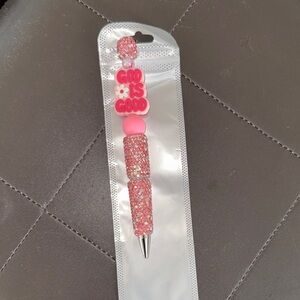 Pink Beaded “God is Good” Pen, Beautiful Rhinestone Pink Pen, NEW